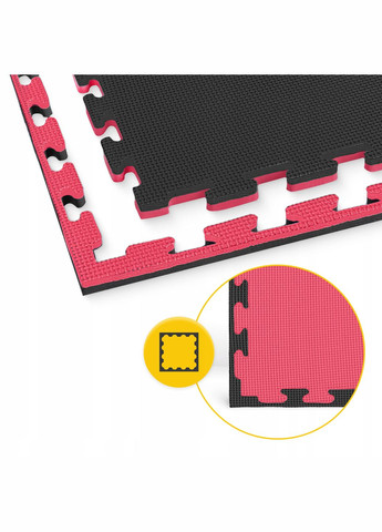 Мат-пазл (ласточкин хвост) Mat Puzzle EVA 100 x 100 x 2 cм Black/Red (P-5907739310637) 4FIZJO (333652156)