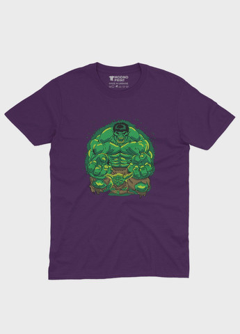 Фиолетовая демисезонная футболка для мальчика с принтом супергероя - халк (ts001-1-dby-006-018-003-b) Modno