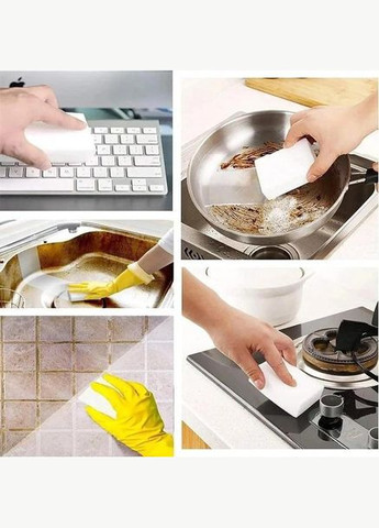 Меламиновая губка 10х6х2 см 10 шт. No Brand (342099065)