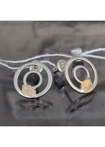 Сережки Губи зі срібла із золотом No Brand (355921892)