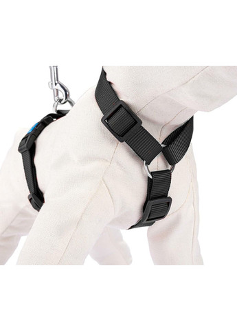 Шлейка-нагрудник для собак, нейлон, A-24–36 см, B-36–46 см, C-11–13 см, ширина ремешка: 1,5 см, XS, чёрный Happet (353303430)