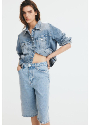 Жіночі джинсові шорти бермуди Baggi (58343) W34 Світло-сині H&M (330262364)