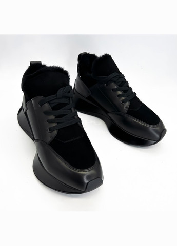Чорні зимовий кросівки emone (р) шкіра/замша 0-1-1-h-310m-11-1 AN