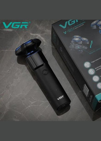 Чоловіча електробритва V-325 акумуляторна бритва для чоловіків Чорний 5 Вт VGR (306447798)