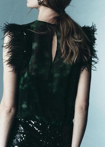 Комбинированное платье Zara градиентное ("омбре")