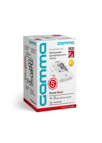 Тонометр 4Gen Semi напівавтоматичний гарантія 5 років GAMMA (346086489)
