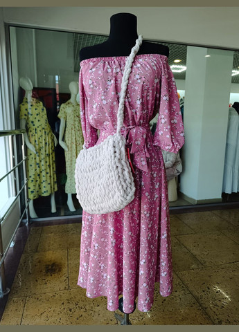 В'язана сумка з довгою ручкою — ручна робота 2 Льва (342414960)