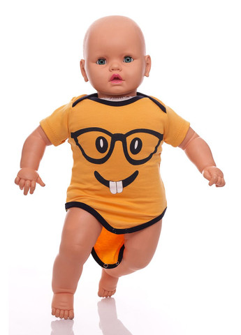 Желтый летний боди+шорты в очках 56 см (30555) BABYKROHA