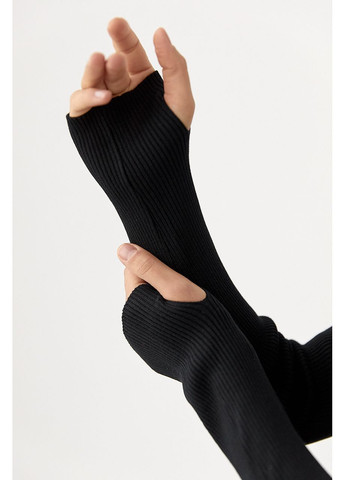 Трикотажный комбинезон в рубчик - кремовый цвет Lurex чёрный повседневный трикотаж