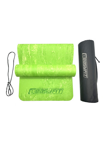 Килимок для йоги та фітнеса PER Premium Mat 8 мм + Чохол салатовий (A-022142) EasyFit (322640464)