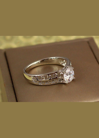 Кільце Ліана з білим каменем р 19 сріблясте Xuping Jewelry (317405224)