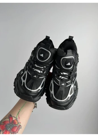 Черные демисезонные кроссовки мужские adidas vento xlg deluxe black адидас венто черные No Brand