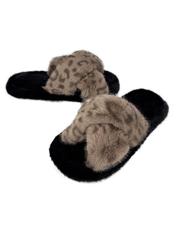 Бежевые домашние тапочки женские пушистые бежевые 80142-4 Sanlin