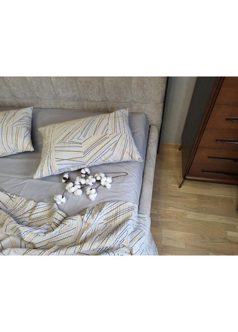 Постільна білизна з резинкою Графіка DUO, ранфорс гофра (жатка) Евро розмір, наволочки 70/70 No Brand (364217233)