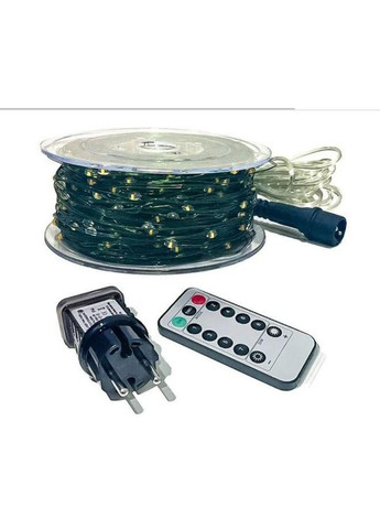 Гирлянда роса 500 лампочек 50 м Белый свет/Зеленый провод No Brand (363975864)