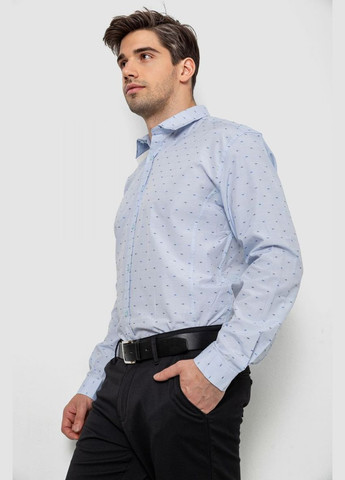 Сорочка чоловіча з принтом, колір блакитний, Ager (338017317)