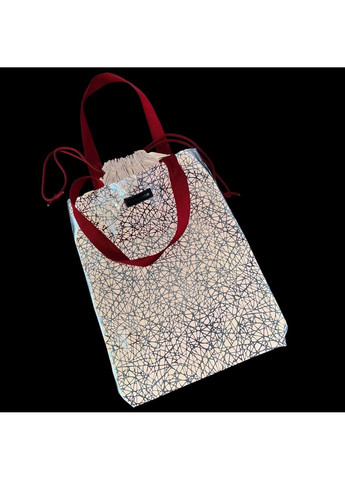 Светоотражающий шоппер Svitashka На завязках паутинка красные ручки No Brand (335051200)