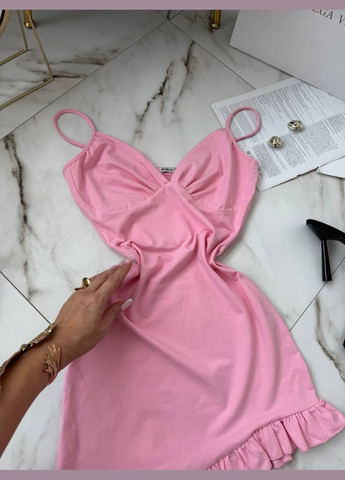 Розовое повседневный платье женское Україна однотонное