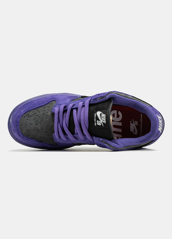 Фиолетовые демисезонные кроссовки мужские и женские nike sb dunk low x supreme purple | найк сб данк фиолетовые No Brand