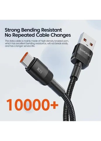 Кабель 100W 20V/5A USB-A to Type-C для быстрой зарядки 2м ( TXCT-HYA01 / 364 ) Black Toocki (402250646)