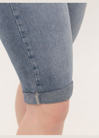 Шорти жіночі блакитні джинсові подовжені великі розміри Cracpot (329854089)