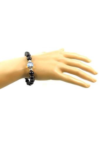 Браслет "Парний" Гранат, Місячний камінь (синт.) 20 Fursa fashion (322315473)