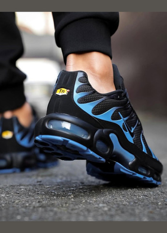 Черные всесезонные кроссовки air max plus black university blue - dm0032-005 Nike