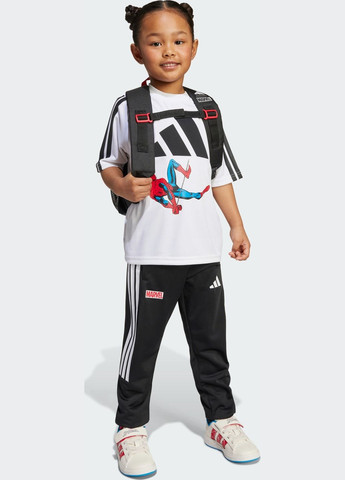 Біла демісезонна футболка marvel spider-man kids adidas