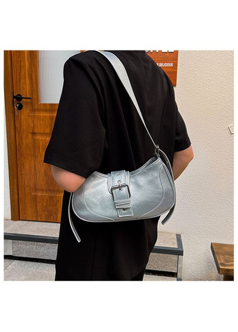 Женская сумка 5861 багет серебристая No Brand (306709432)