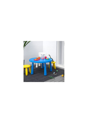 Стіл дитячий для/будинки/вулиці синій круглий 85 см IKEA (277964998)
