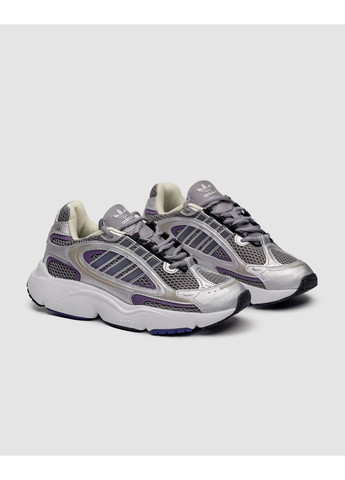 КРОССОВКИ ЖЕНСКИЕ ADIDAS OZMILLEN GREY SHADOW VIOLET АДИДАС ОЗМИЛЛЕН No Brand серые демисезоны (368862074)