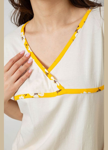 Молочная пижама женская с принтом Isik 243R1600-002