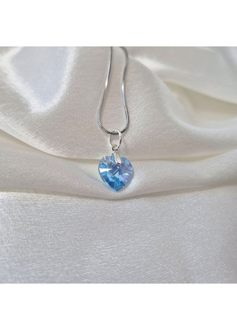 Срібна підвіска Серце с Каменем Сваровськи Срібло 925 проби 36228-14 1.90г No Brand (350199155)