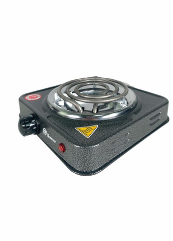 Плита одноконфоркова електрична кухонна MS-5801 - PRO01 Портативна Електроплита 1000 Вт Сіра Domotec (298988070)