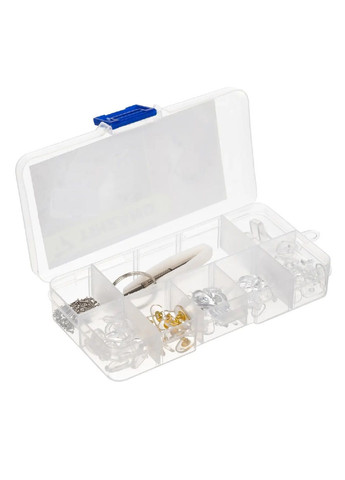 Комплект для ремонта очков с носоупорами отверткой носиками крючками кейсом 126 элементов 12,8×6,5×2,2 см (481495-Prob) Unbranded (362410047)