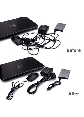 Липучка-фіксатор органайзер для кабелю дроту стяжка хомут стрепи 300 мм / 12 мм 20 шт Neon (340276178)