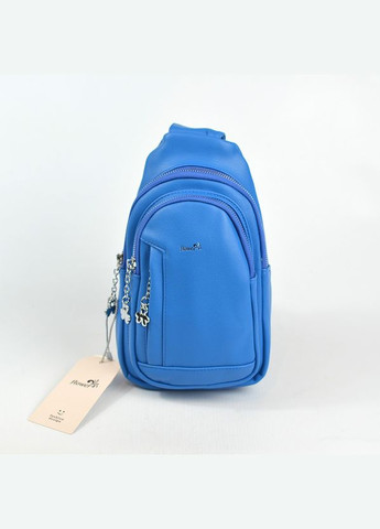 Синя нагрудна жіноча маленькая сумка слінг через плече No Brand (290187035)