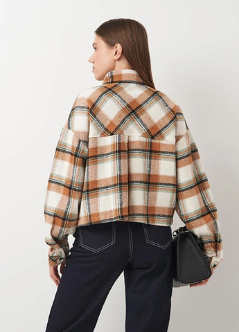 Цветная повседневный рубашка в клетку Forstime с длинным рукавом