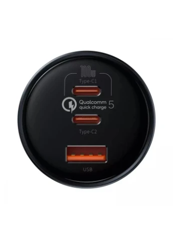 АЗУ Qualcomm Quick Charge 5 Technology Multi-Port Fast 100W USB+2Type-C+Cable Type-C TZCCZM-0G Black Baseus (275866174)