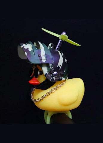 Черная утка в машине в шлем и очки. С цепочкой и брелоком No Brand (322236497)