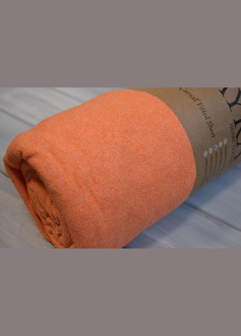 Простирадло 180х200+25 см махрове на резинці Оранжеве Kayra (318387549)