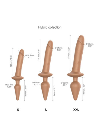 Анальная пробка с дилдо SWITCH PLUG-IN REALISTIC DILDO Caramel S Strap-On-Me (317256811)