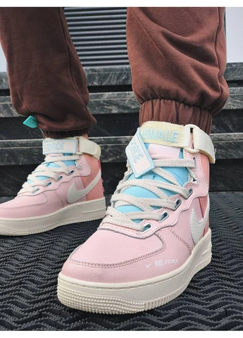 КРОСІВКИ ЖІНОЧІ NIKE AIR FORCE 1 HIGH UTILITY PINK НАЙК АІР ФОРС 1 РОЖЕВІ No Brand рожеві демісезони (391953205)