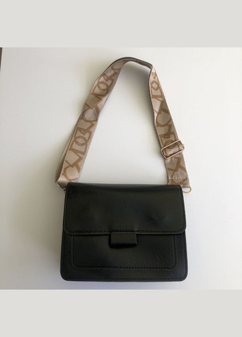 Жіноча сумочка сумка з широким ремінцем чорний (9-37) No Brand (311600658)