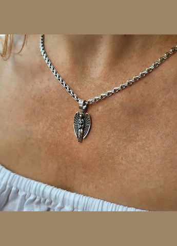 Серебряная ладанка подвеска кулон Ангел Хранитель серебро 925 пробы черненное 3981ч 2.70г No Brand (306743120)