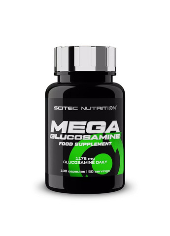 Препарат для суглобів та зв'язок Scitec Mega Glucosamine, 100 капсул Scitec Nutrition (293479579)