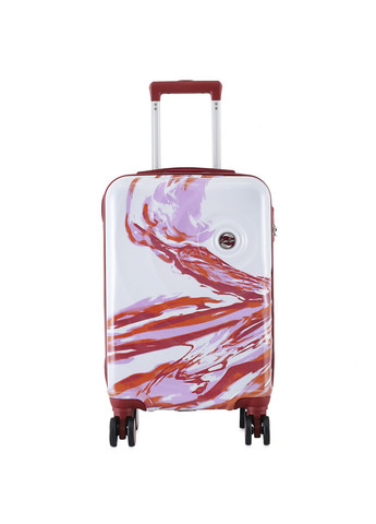 Валіза 20" (S) White/Red Print (T5654-1) Semi Line (315937593)