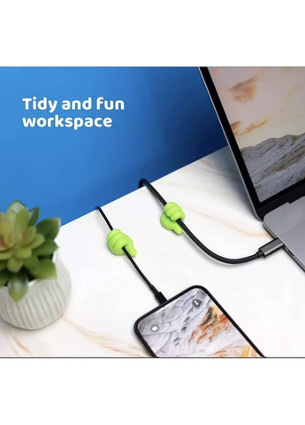 Органайзер-фиксатор клипса держатель для кабеля 1 шт Белый Memo (355889242)