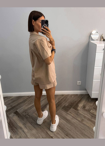 Костюм льон шорти та сорочка No Brand (330173999)