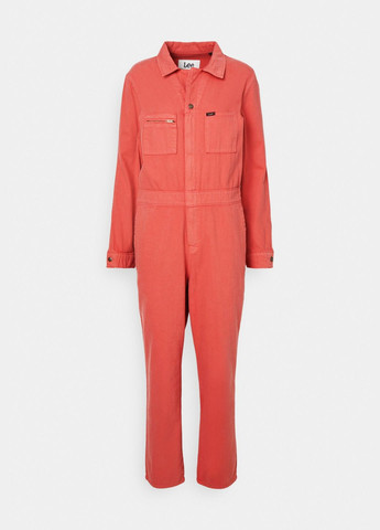 Комбінезон Lee UNIONALL 112350795 однотонний помаранчевий повсякденний, джинсовий